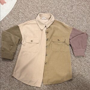 Love Riche women’s Corduroy Button Down Shirt - Beige, Olive, Mauve